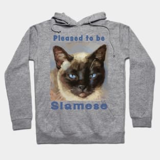 "Pleased to be Siamese" Cute Siamese Cat Hoodie